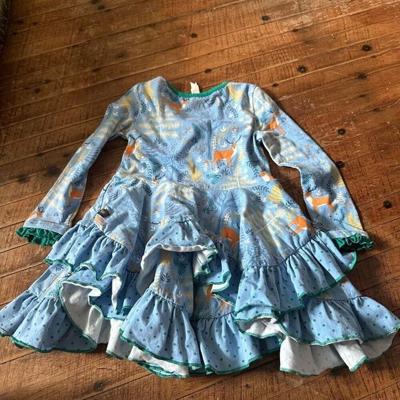 Matilda Jane size 2 ruffled fox knit boho floral dress - Picture 3 of 3